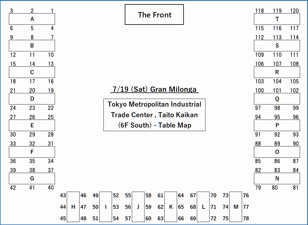 7/19(土) テーブル指定図