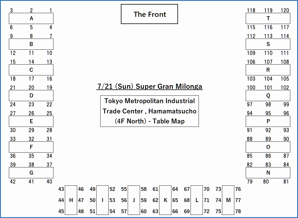 7/21(月) テーブル指定図